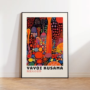 Yayoi Kusama Poster - Abstract Yayoi Kusama Print, Japandi Art, Japanese Wall Art - Inspiriert von Yayoi Kusama Japandi Wall Art