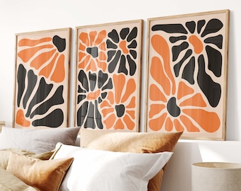 Matisse-Inspired Wall Art - Colorful Poster Set of 3 Art Prints | Henri Matisse Prints | Aesthetic Gallery Wall Art Set | 3 Piece Print