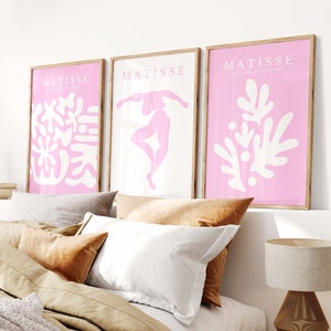 Matisse-Inspired Wall Art - Neutral Poster Set of 3 Art Prints | Henri Matisse Prints | Aesthetic Gallery Wall Art Set | 3 Piece Print