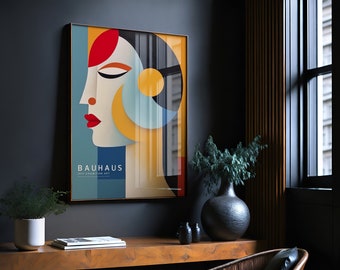 PICA Bauhaus Poster - Abstract Bauhaus Print | Mid Century Modern Picasso Print | Geometric Retro Poster | Bauhaus Exhibition Poster