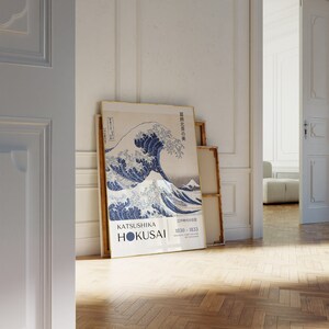 Katsushika Hokusai Poster - "The Great Wave" Japanese Wall Art, Exhibition Gallery Wall, Hokusai Print as Japanese Poster, Japandi Poster image 3
