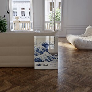 Katsushika Hokusai Poster - "The Great Wave" Japanese Wall Art, Exhibition Gallery Wall, Hokusai Print as Japanese Poster, Japandi Poster image 4