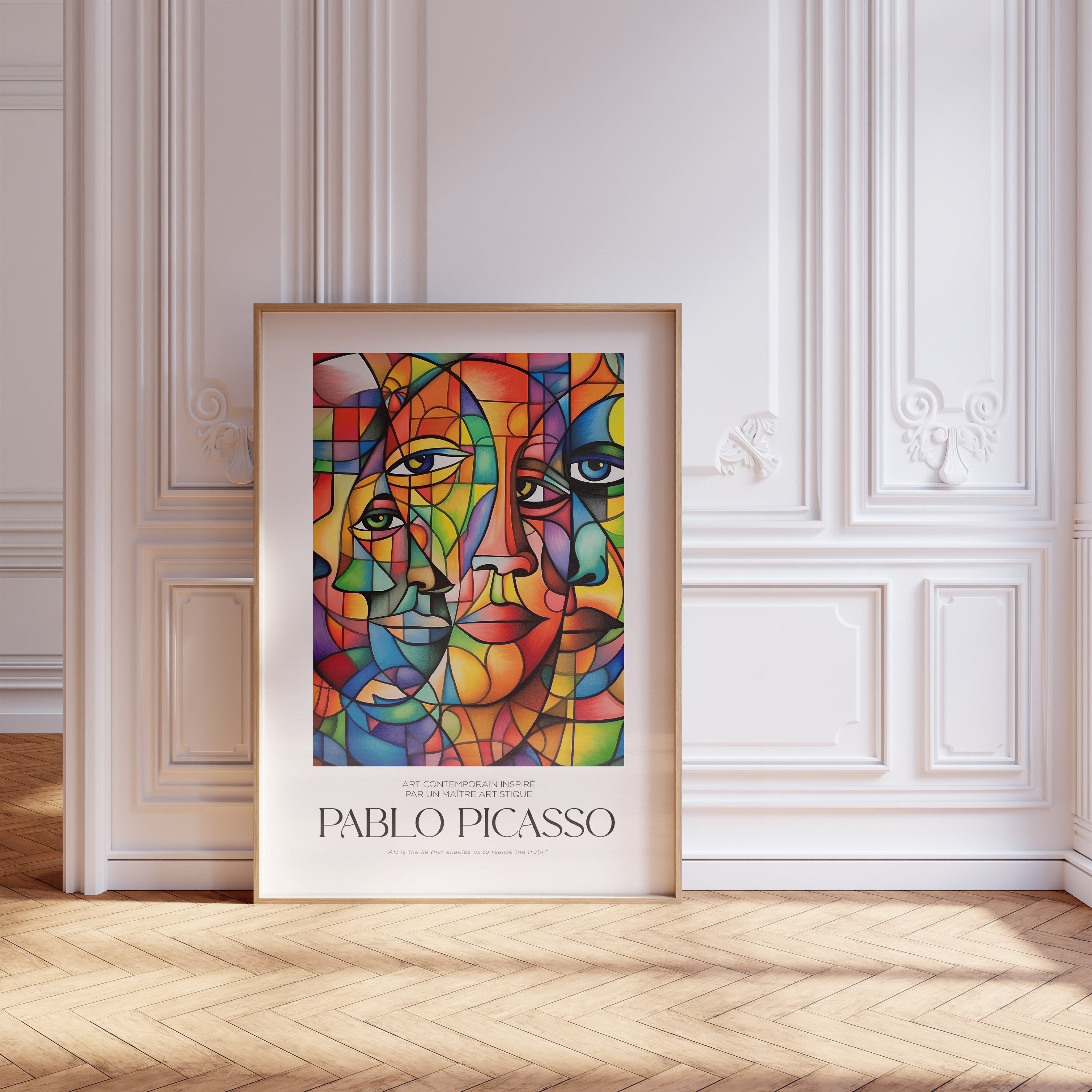 Pablo Picasso Poster, Abstract Vintage Art Print, Minimalist Gift