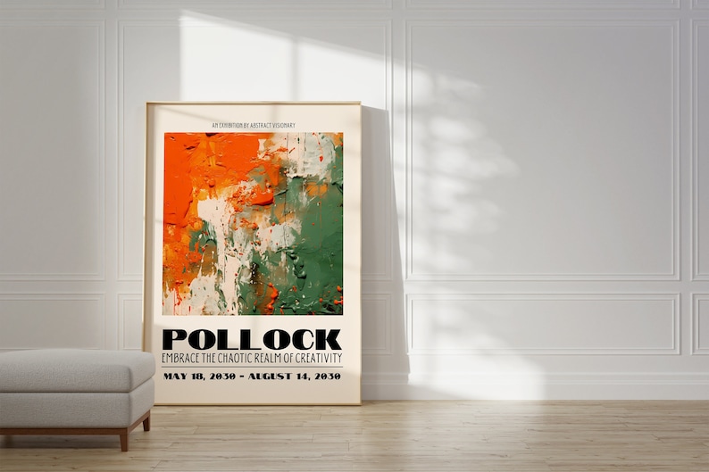 Jackson Pollock Poster - Trendy Wall Art, Modern Colorful Wall Art ...