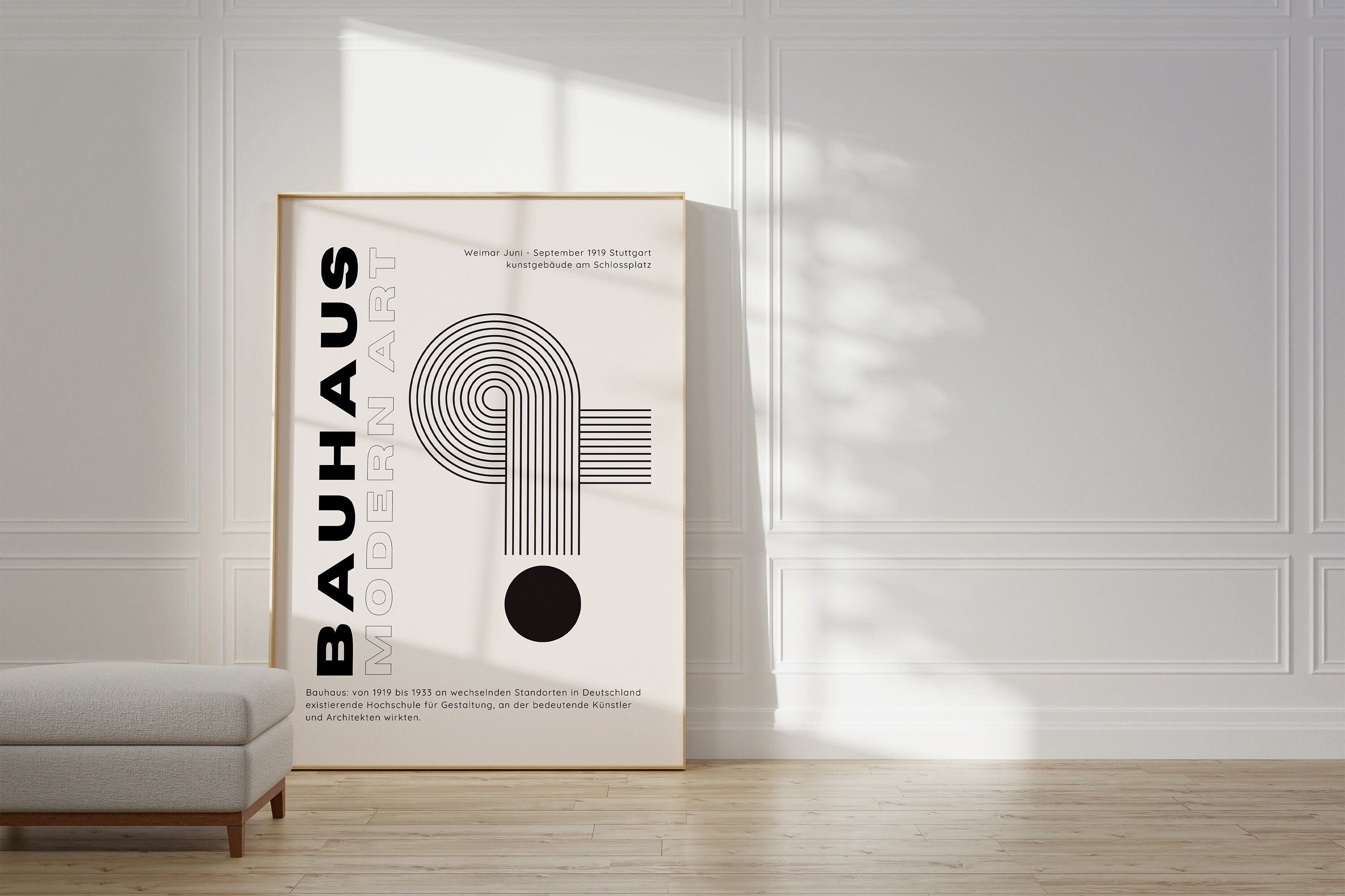 Bauhaus Poster - Abstract Wall Art, Bauhaus Print, Museum Bauhaus Print, Modern Bauhaus Art, Gift Idea, Geometric Wall Art Exhibition Print