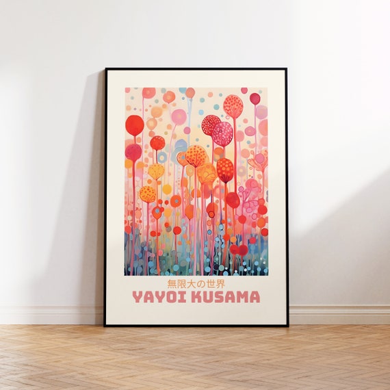 Yayoi Kusama Poster - Abstract Yayoi Kusama Print, Japandi