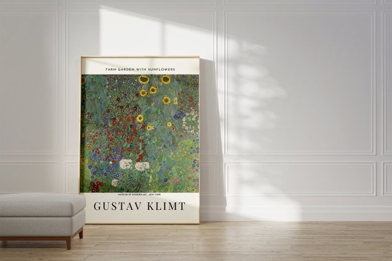 Gustav Klimt Poster - Gustav Klimt Print | Klimt Wohnzimmer Wandkunst | Klimt Museum Painting | Exhibition Modern Home Decor Poster