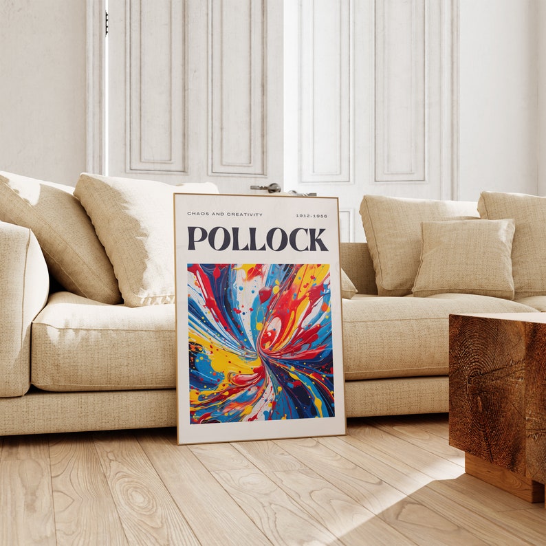 Jackson Pollock Poster - Trendy Wall Art, Modern Colorful Wall Art ...
