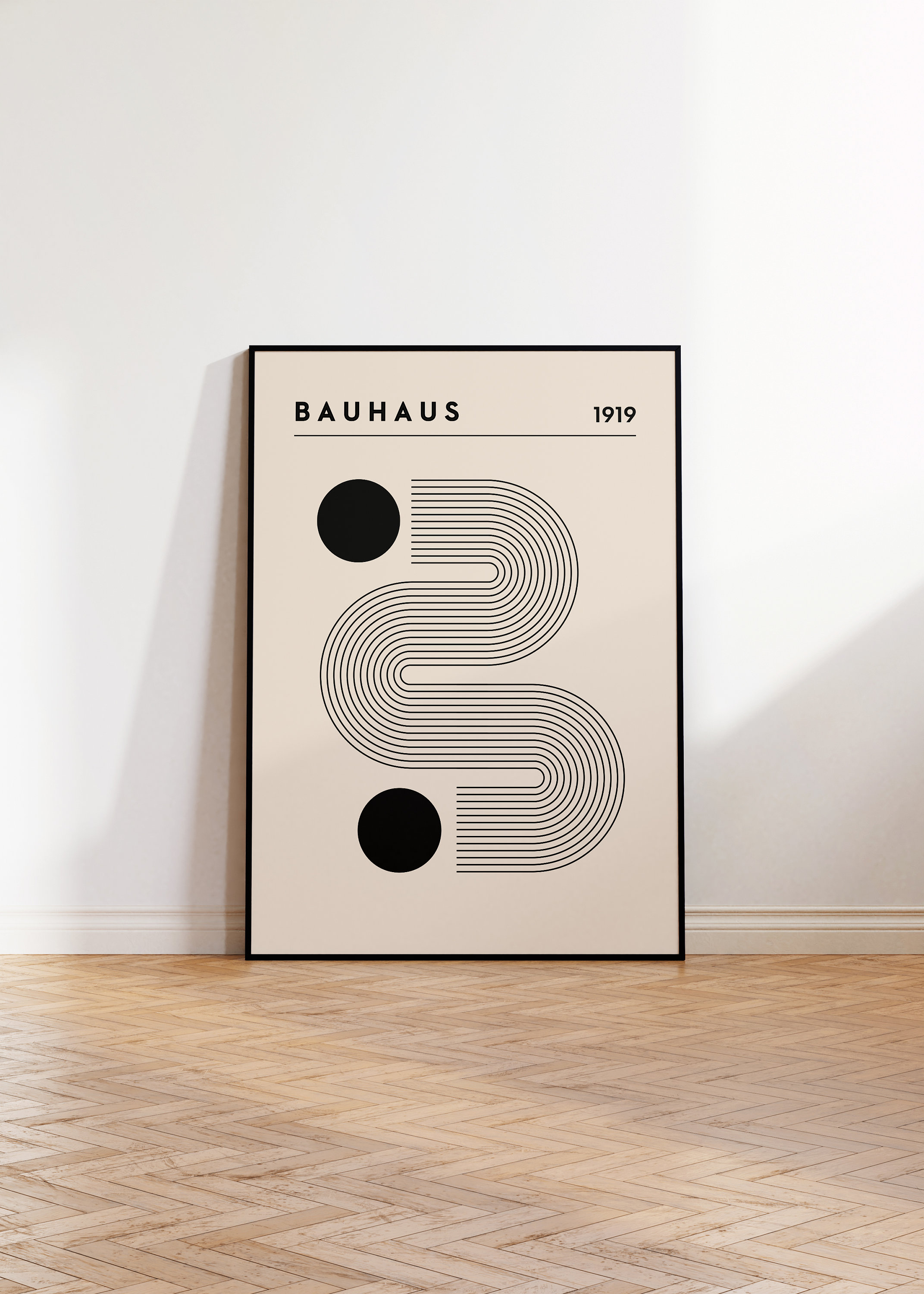 3 Piece Bauhaus Poster Set - Aesthetic Room Decor as Geometric Wall Art ...