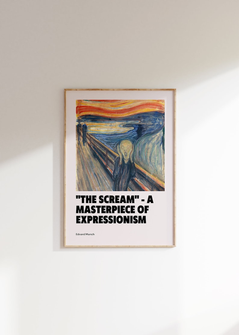 Edvard Munch the Scream Poster, Edvard Munch Print, Exhibition Poster ...