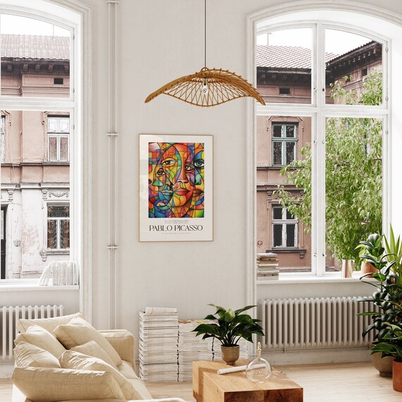 Pablo Picasso schilder en zijn Model Poster abstracte kunst aan de muur Pablo Picasso Canvas schilderij Line Prints voor Home Decor foto 50x70cm niet