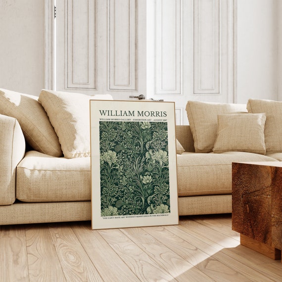 William Morris Poster - Botanischer Kunstdruck im Stil von William Morris, Florale Raumdekoration, Ästhetischer Gallerie Print, Morris Druck