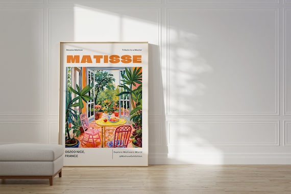 Henri Matisse Poster - Ästhetisches Matisse Druck für Moderne Gallerie Ausstellungskunst, Minimalistische neutrale Wandkunst, Matisse Print