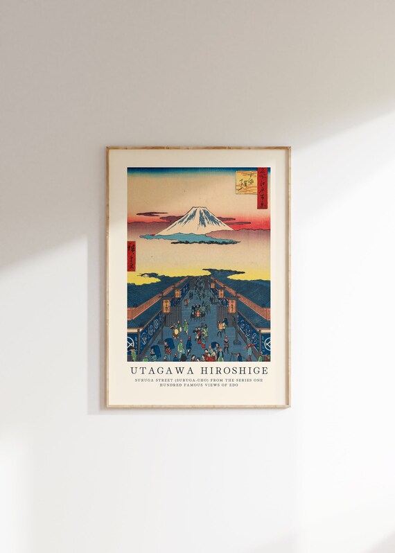 Utagawa Hiroshige Poster, Japanische Wandkunst, Ausstellungsgaleriewand, Hiroshige Druck, japanischer Print, berühmter Japandi Kunstdruck
