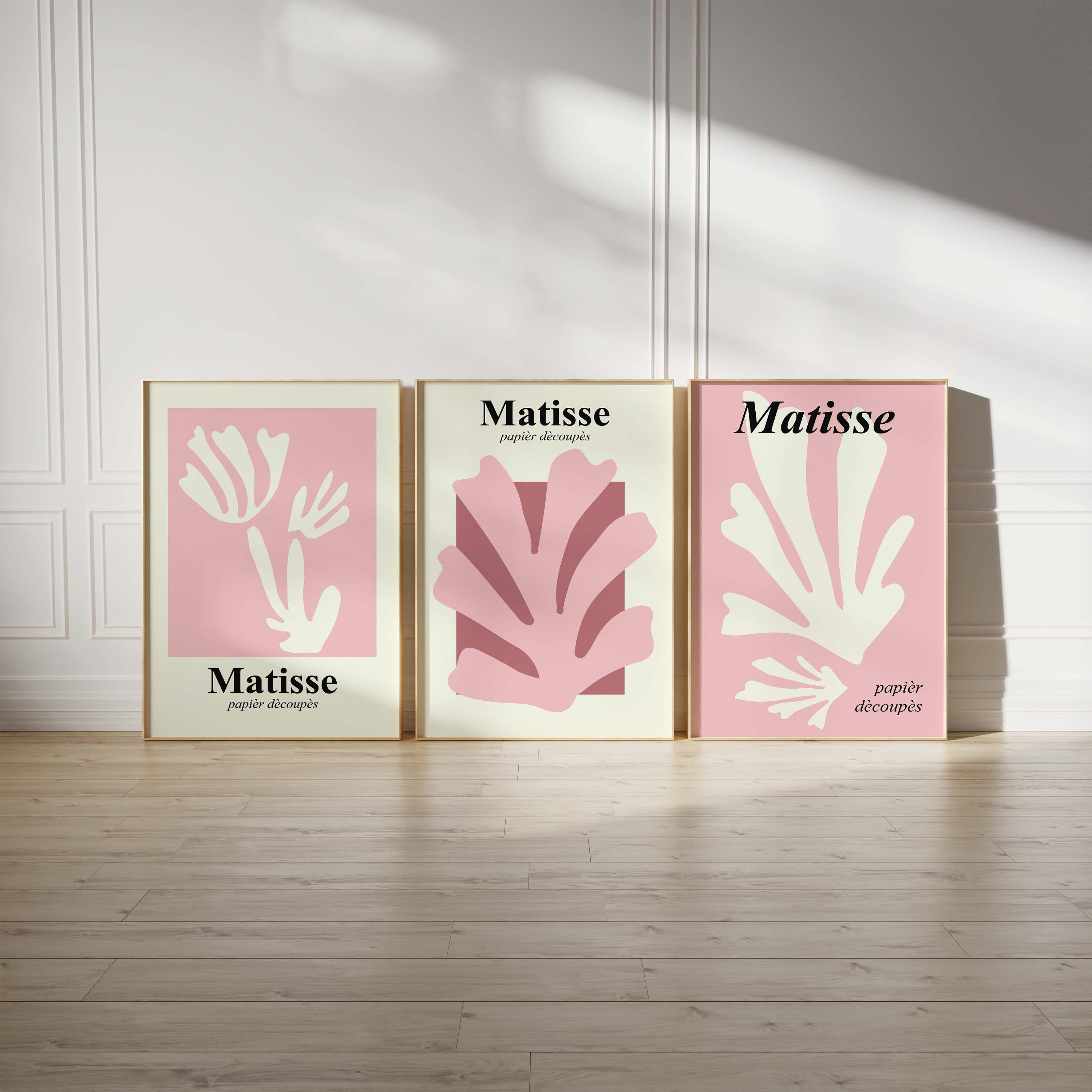 Pink Henri Matisse Poster Set, Colorful Wall Art Set of 3 Prints, Henri ...