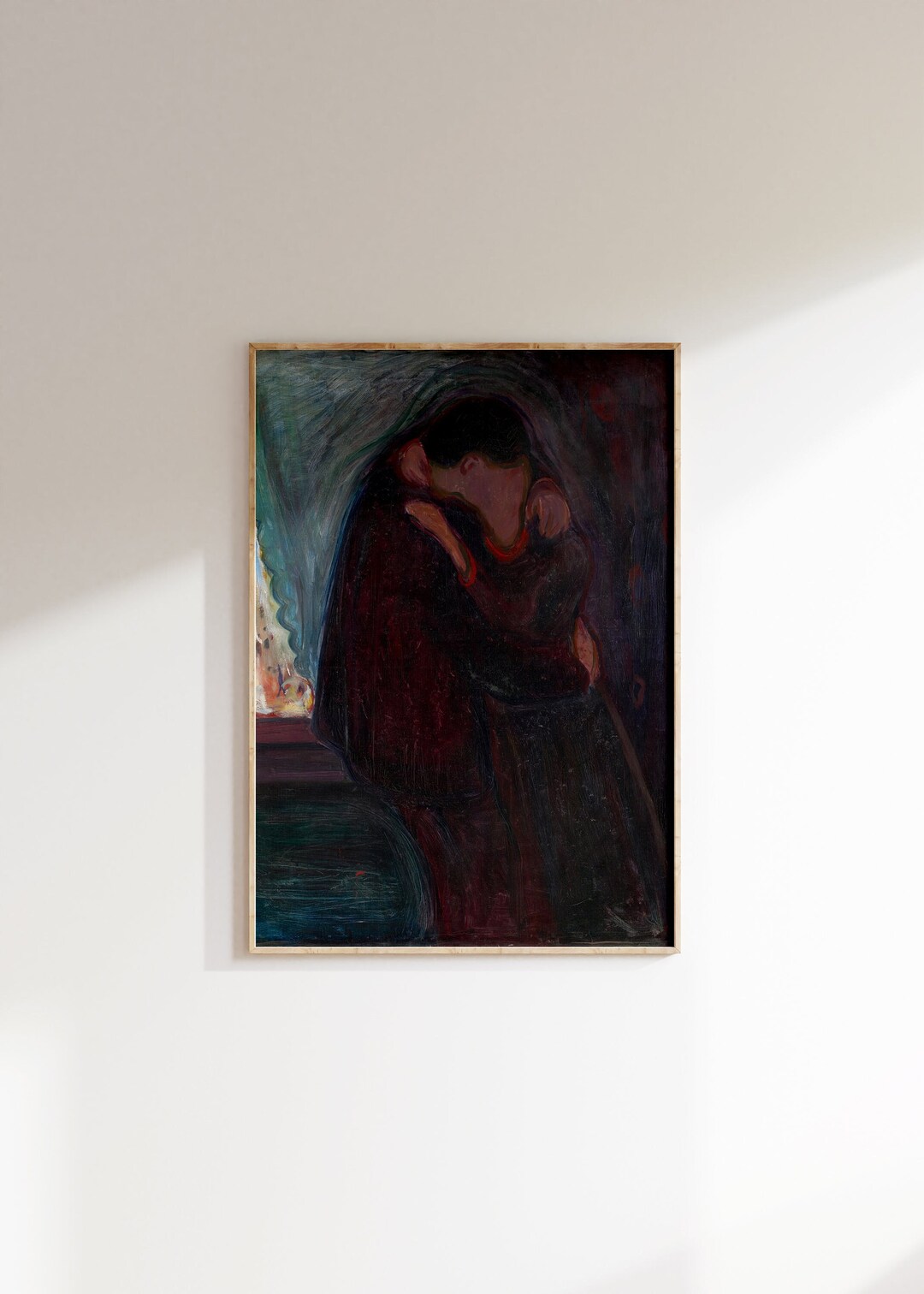 Toile/Cadre Edvard Munch - Kiss IV (1902) - Prêt à Accrocher (Neuf)