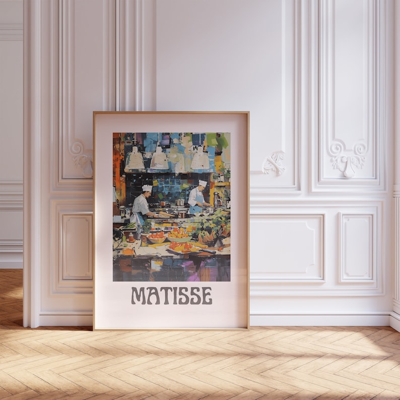 Matisse Kitchen Henri Matisse Inspired Print With Frame, Matisse Art Print Livingroom ...