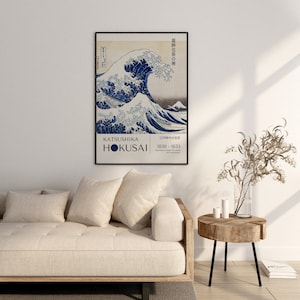 Katsushika Hokusai Poster - "The Great Wave" Japanese Wall Art, Exhibition Gallery Wall, Hokusai Print as Japanese Poster, Japandi Poster image 5