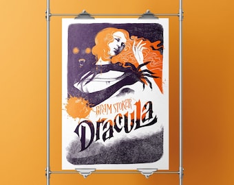 Dracula poster dedicated to the novel by Bram Stoker, A4