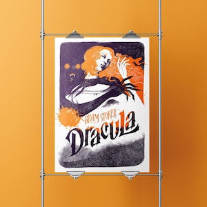 Dracula poster dedicated to the novel by Bram Stoker, A4