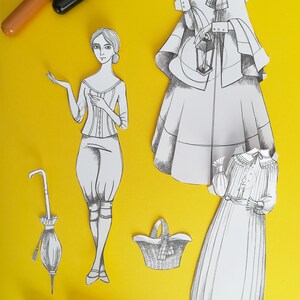 Printable Paper Dolls: Jane Eyre by Charlotte Bronte Ready to Download ...