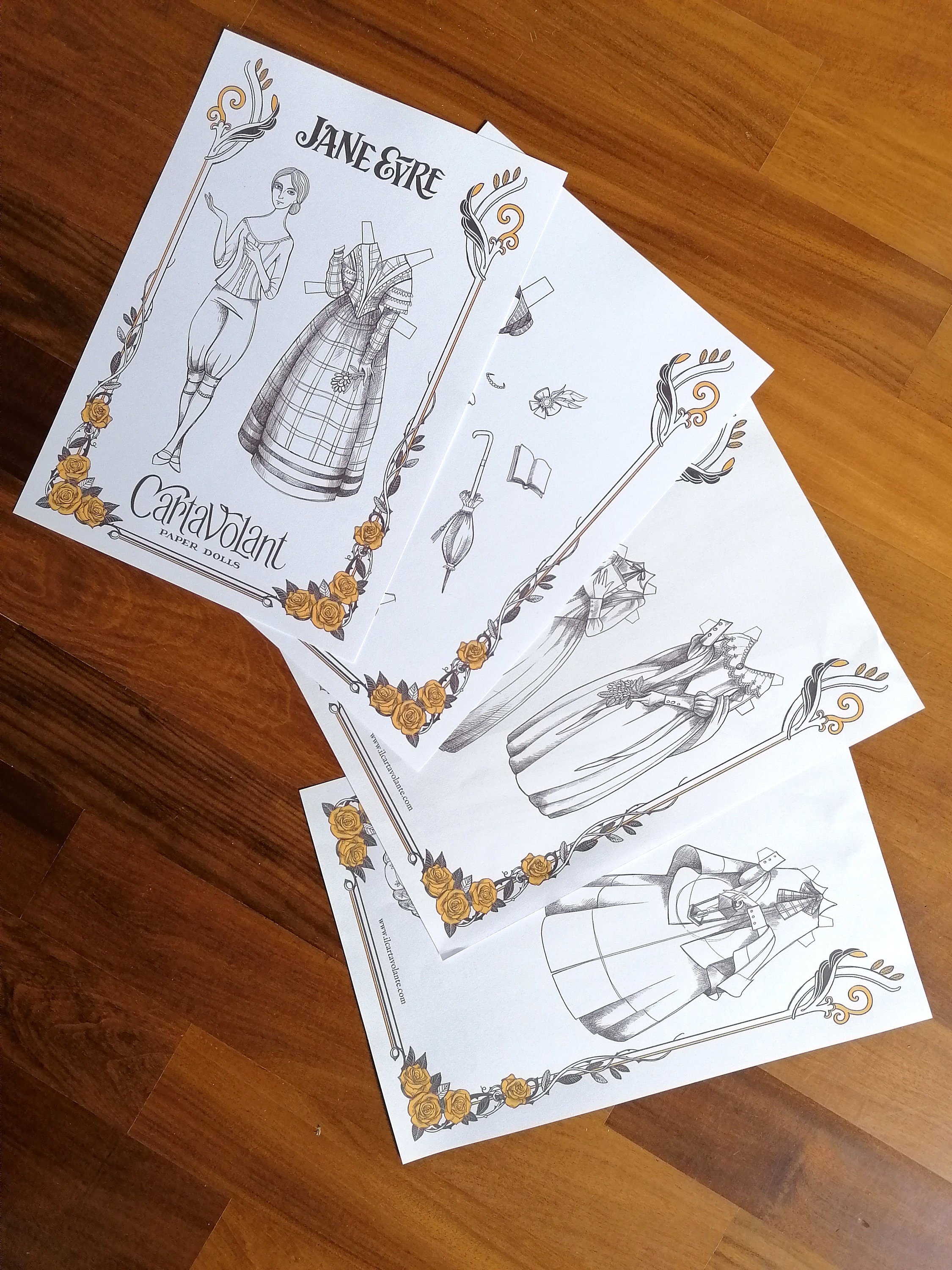 Printable Paper Dolls: Jane Eyre by Charlotte Bronte Ready to Download ...