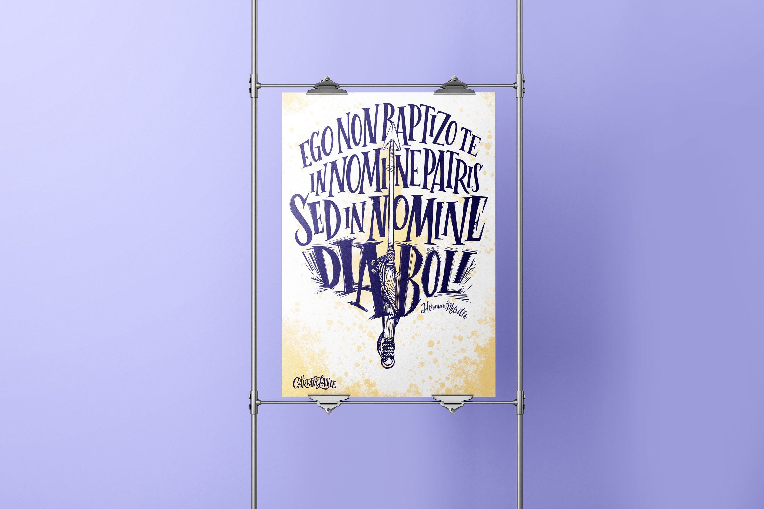 Moby Dick art, quote from the novel by Herman Melville, hand lettering home decor