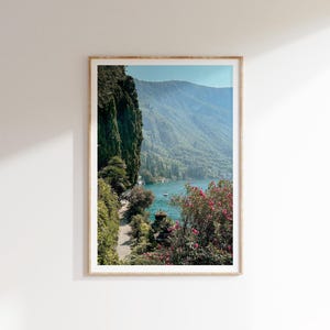 Lake Como Photograpy Print, Digital Download, Mediterranean Aesthetic Wall Arts Print, Italian Fine Art Print, Livingroom Accessories.