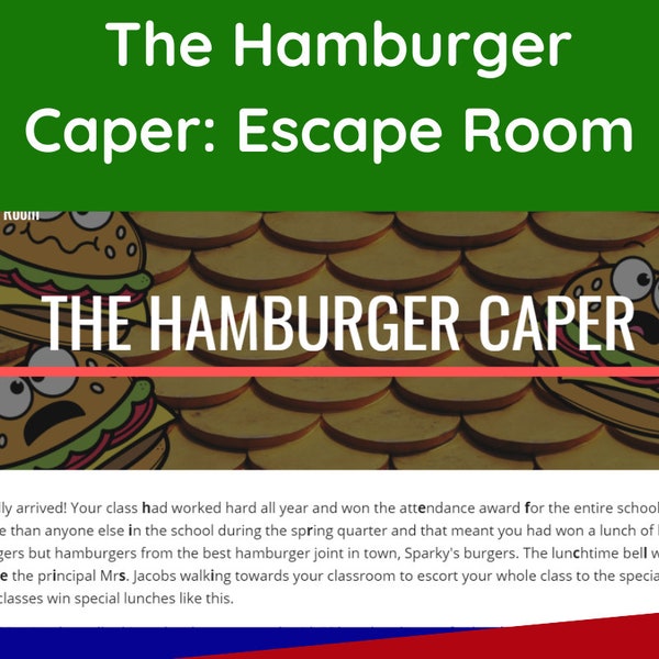 4th Grade Math Escape Room Multiplication and Multi Step Equations