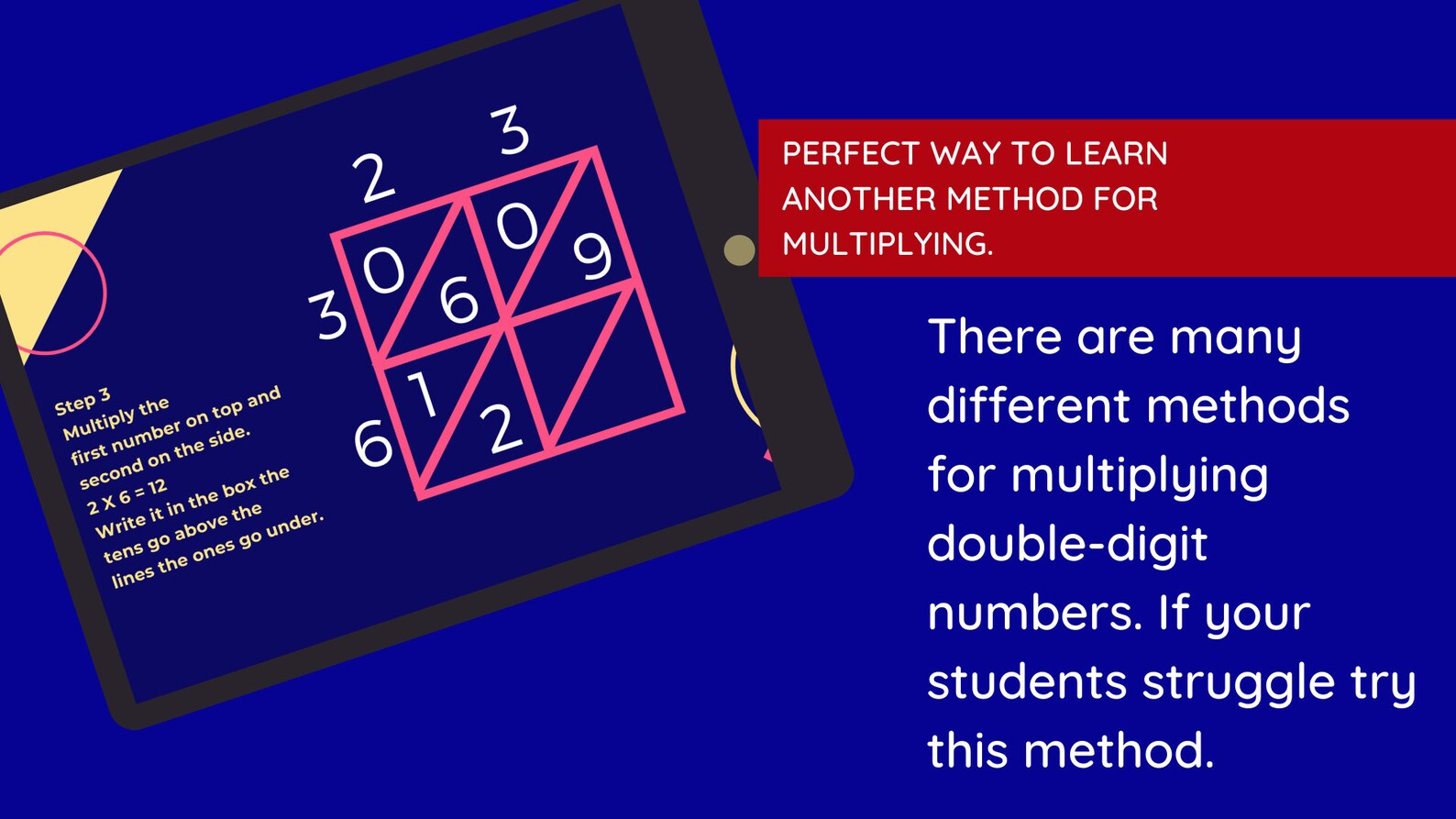 Double Digit Multiplication Lattice Method Digital Math Activity ...