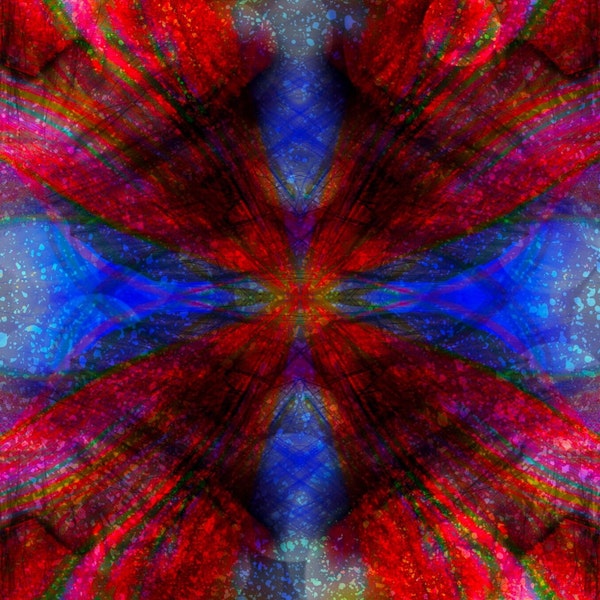 Textil Canvas „Chromostereopsis“ Premium Art Print, 30x40cm, samtiger Druck, Energyportals, Soulmandala, Kunst, Spiritualität, Energieportal