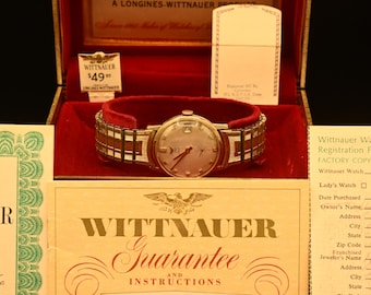 Vintage 1960's Longines-Wittnauer Men's Wristwatch with Original Box and Paperwork