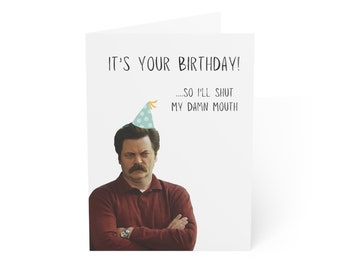 Ron Swanson Birthday Card | Parks and Rec Bday Card