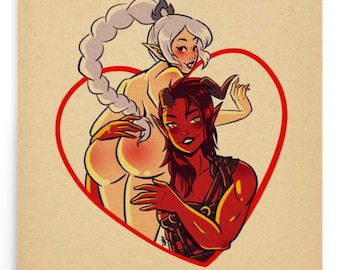 Galentines - Karlach and Shadowheart - Baldurs Gate 3 Valentines