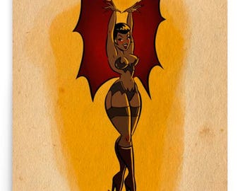 Vampire pinup print