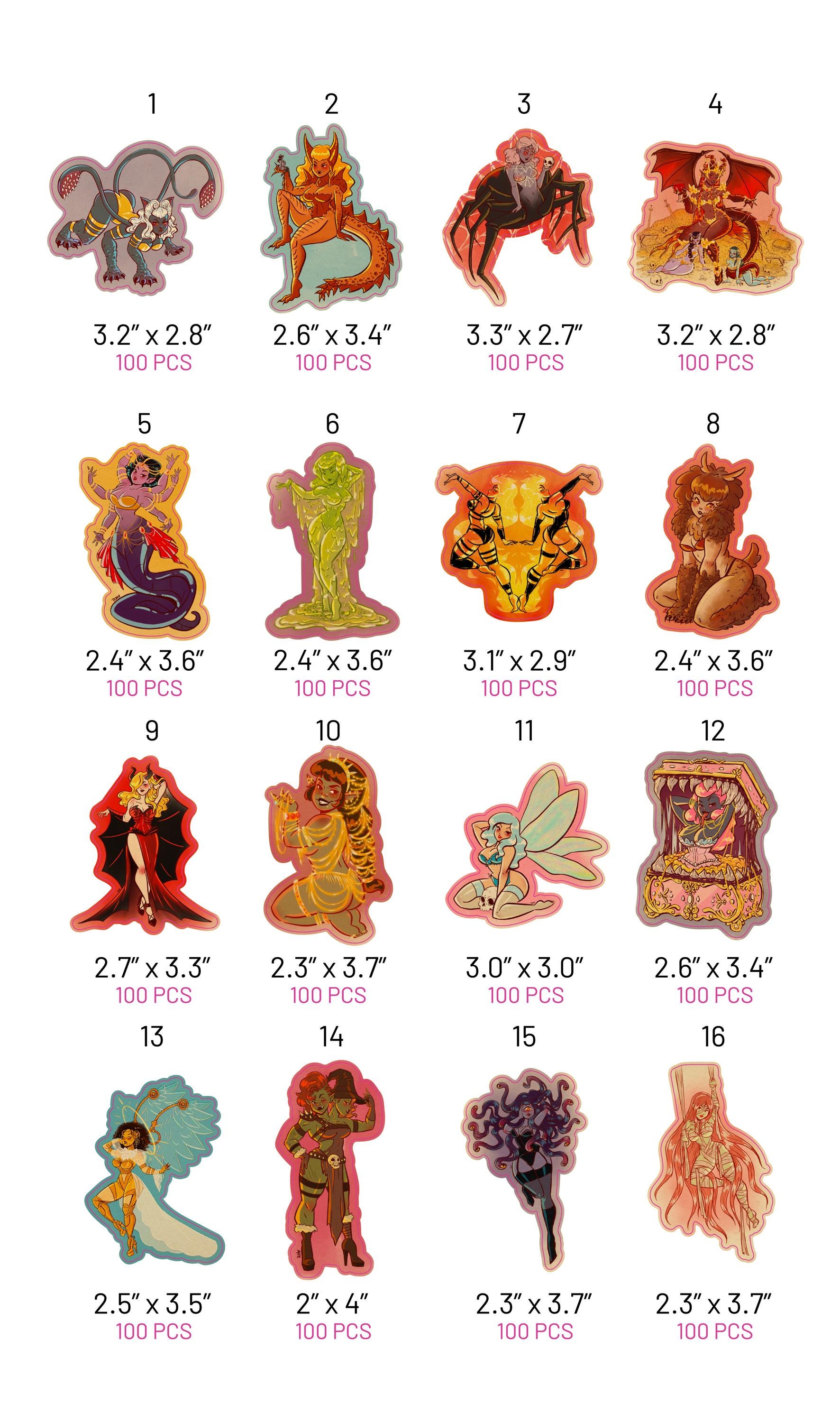 Belasha the All Seeing - STICKER - Pinup Monster Girls Vol 1 - Etsy