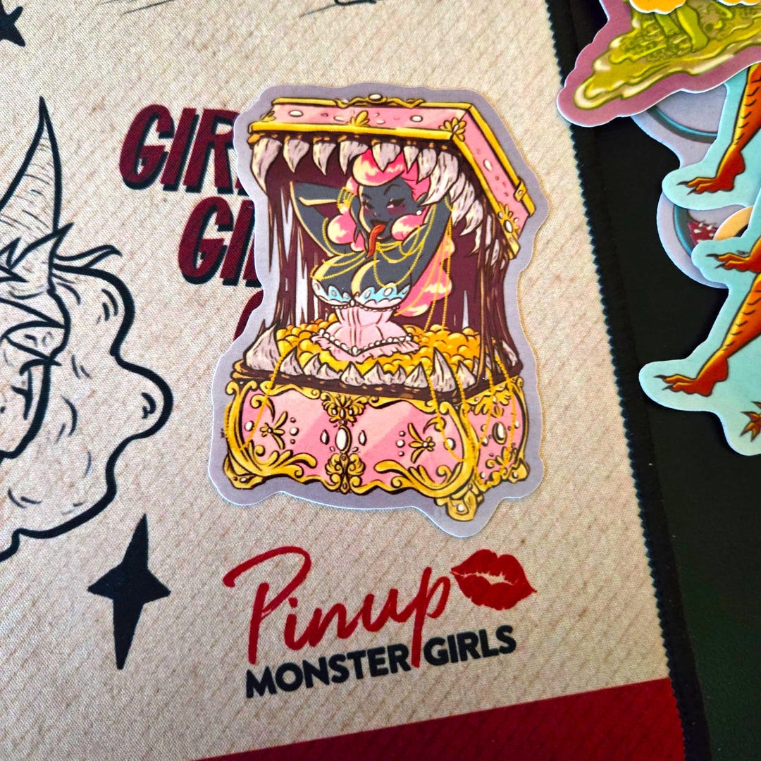 Chestina the Surprise - STICKER - Pinup Monster Girls Vol 1 - Etsy