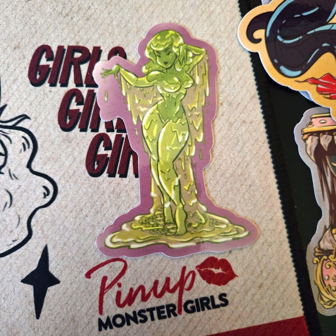 Seline the Shimmering Slime Gal - STICKER - Pinup Monster Girls Vol 1 ...