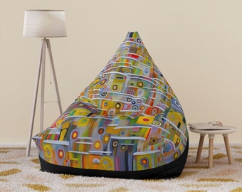 Bean Bag Chair Cover, Giant Bean Bag, Funky Retro Furniture, Comfy Kids Furniture, Groovy Beanbag Chair, Lollipop Bean Bag