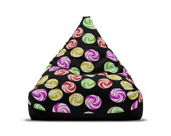 Bean Bag Chair Cover, Candy Bean Bag #2, Personalized Beanbag, Giant Beanbag, Funky Retro Furniture, Comfy Kids Furniture, Groovy Beanbag