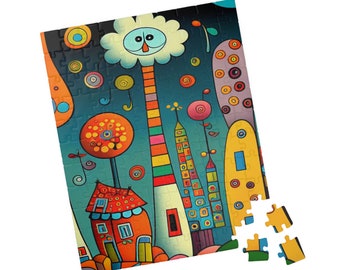 Puzzle, 1000 Pieces, Unique Jigsaw for Family, Colorful Jigsaw for Adults & Kids, Fantasy Jigsaw Puzzle, Colorful Puzzle, Large Puzzle
