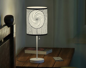 Baby Shower Gift, Kids Room Table Lamp, Candyland Motif Lamp, Artistic Lamp Shade For Kids, Nursery Lamp, Low Profile Lamp