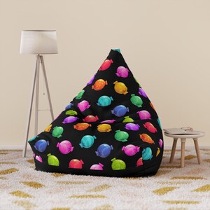 Bean Bag Chair Cover, Candy Bean Bag 8, Personalized Beanbag, Giant Beanbag, Funky Retro Furniture, Comfy Kids Furniture, Groovy Beanbag image 6