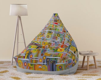 Bean Bag Chair Cover, Giant Bean Bag, Funky Retro Furniture, Comfy Kids Furniture, Groovy Beanbag Chair, Lollipop Bean Bag