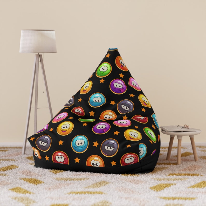 Bean Bag Chair Cover, Candy Bean Bag 6, Personalized Beanbag, Giant Beanbag, Funky Retro Furniture, Comfy Kids Furniture, Groovy Beanbag image 6