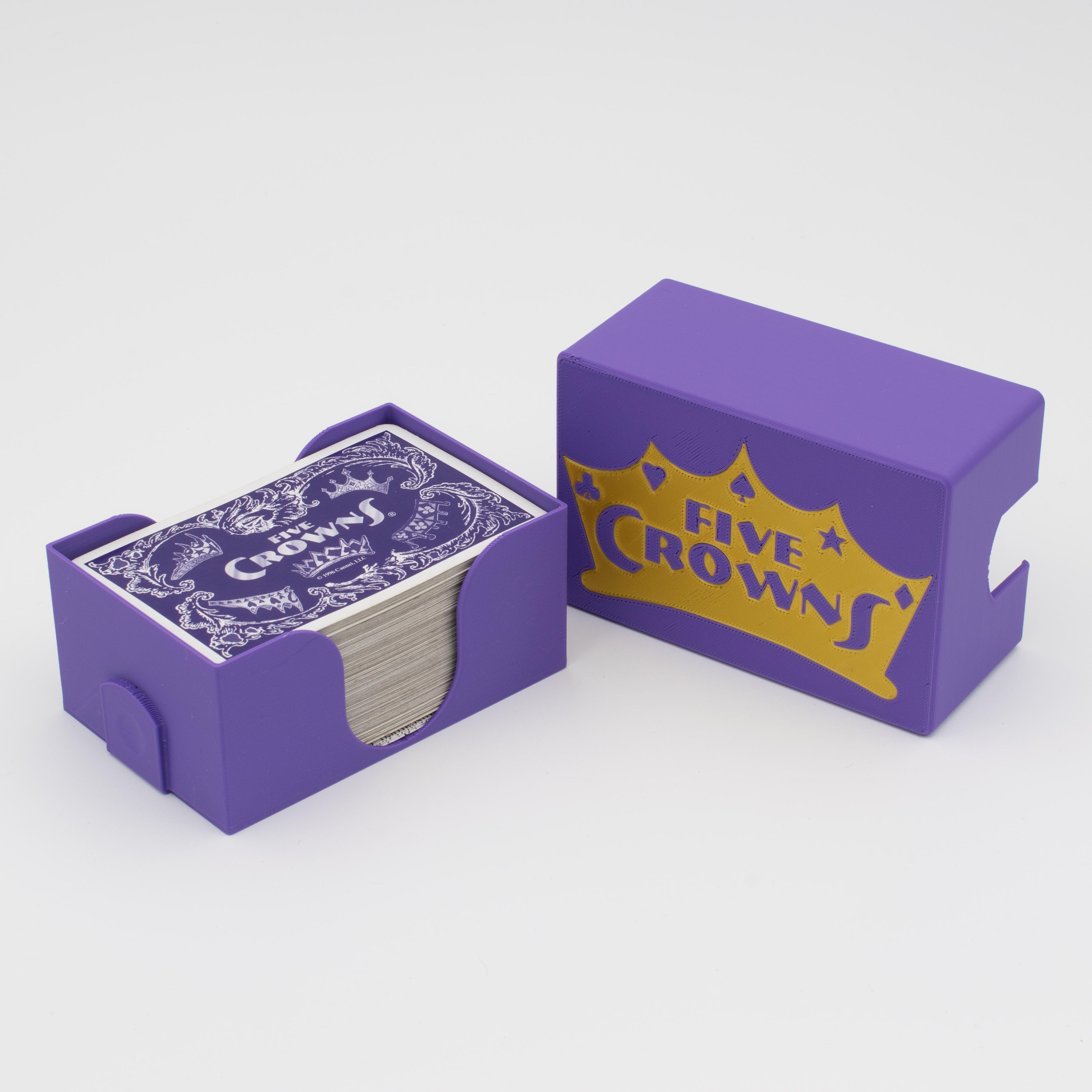 Five Crowns Card Game Storage Case/box 3D Printed 