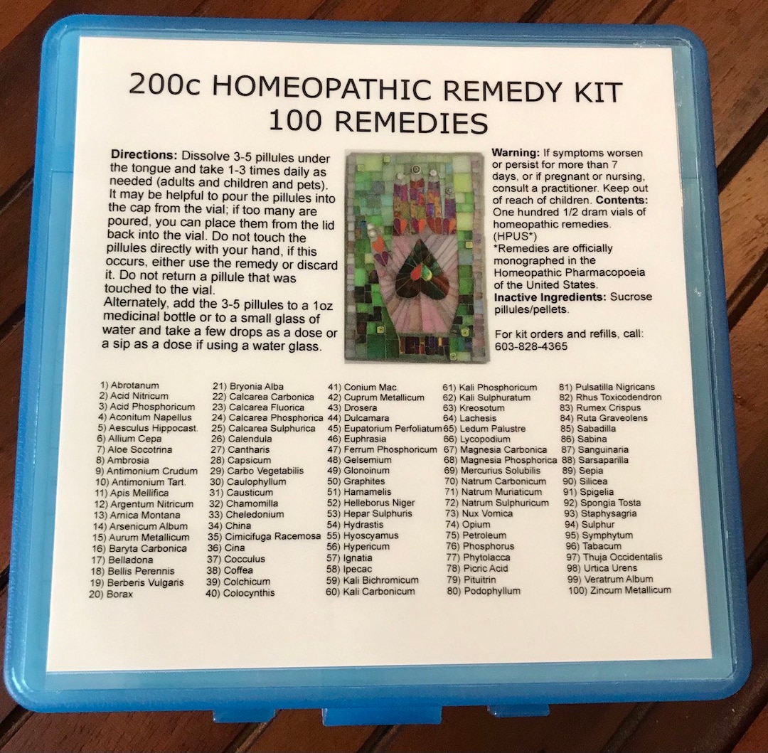 100 Remedy Homeopathic Remedy Kit 200c Etsy