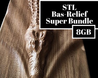 Paquete súper completo de STL en bajorrelieve: para enrutamiento CNC e impresión 3D: paquete definitivo para principiantes