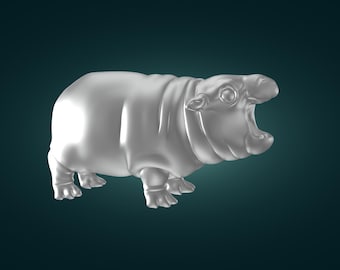Moo Deng - Bajorrelieve - Archivo digital STL 3D para impresión 3D y CNC