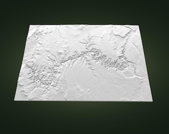 Grand Canyon 3D-Modell - STL-Datei für den CNC- & 3D-Druck - Topografische Geländekarte
